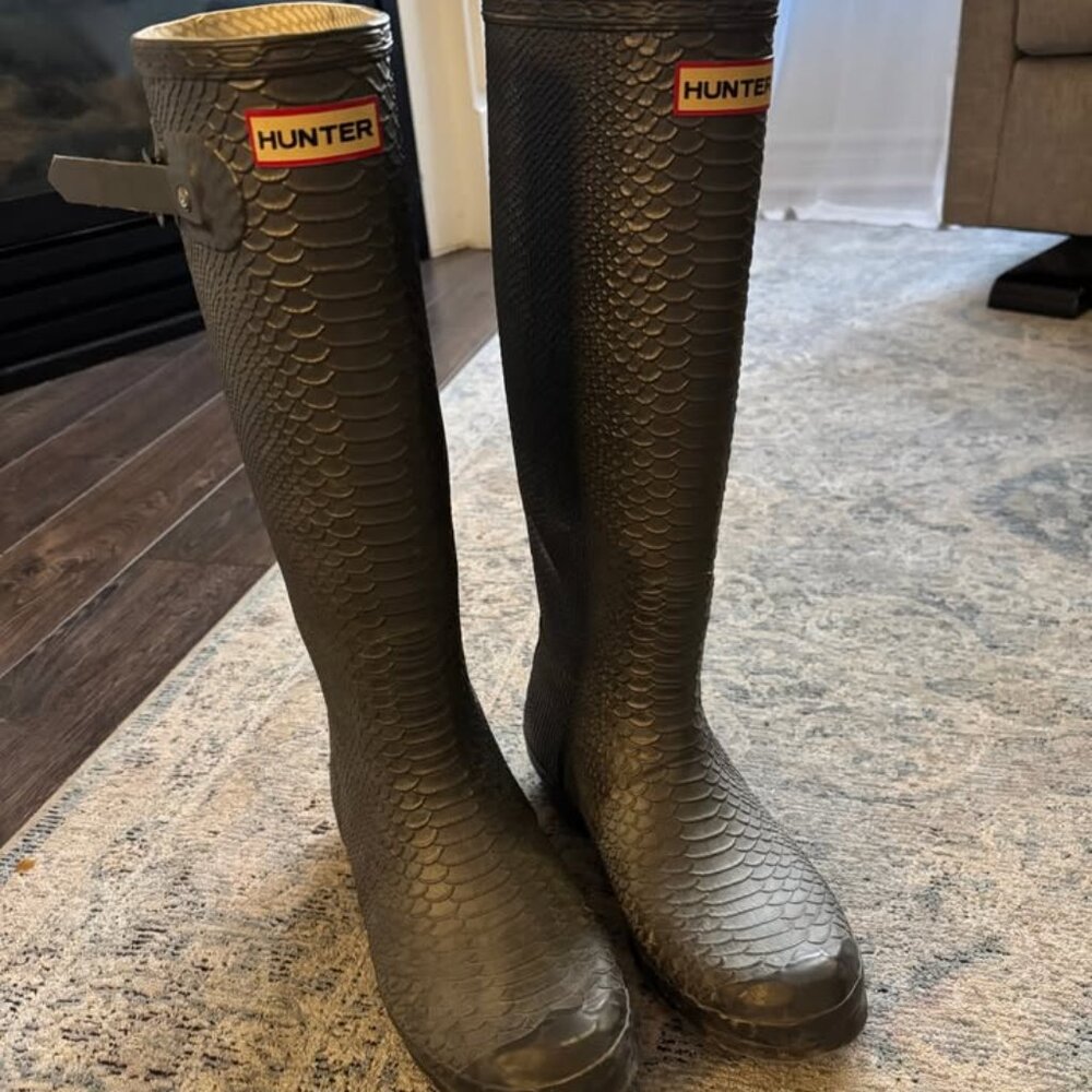 Grey Crocodile / Python Hunter Boots